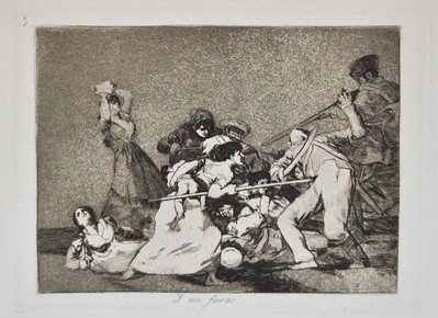 戰(zhàn)爭災(zāi)難之就像野獸，1812-15年（1863年第一版），銅蝕版畫，16.3×26厘米